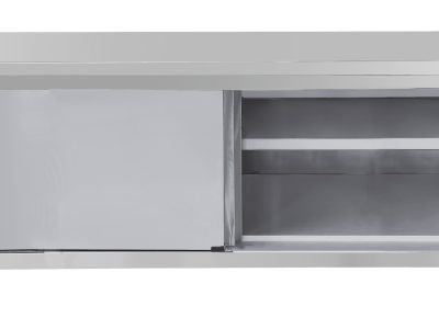 Table de travail Inox 600 avec portes coulissantes 1200 mm
