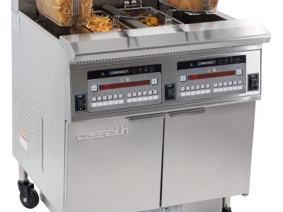 Friteuse électrique avec filtration 2 x 22 litres 17+17kW