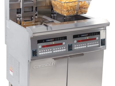Friteuse électrique avec relevage automatique et filtration 2 x 22 litres 17+17k