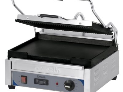 Grill Panini Grand Premium Rainurée - Lisse avec minuteur