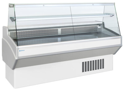 COMPTOIR D'EXPOSITION - VITRAGE DROIT - PROF 820 MM - FROID VENTILÉ
