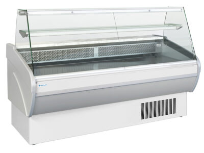 COMPTOIR D'EXPOSITION - VITRAGE DROIT - PROF 931 MM - FROID STATIQUE