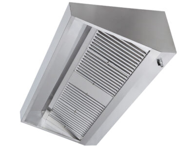 HOTTE DYNAMIQUE PROF 900 CASQUETTE OBLIQUE V8/9T LONG: 3000 NB DE FILTRE: 6 (400 x 500) //DEBIT: 2800 m3/h VARIATEUR NON INCLUS COMPTABILITE VAR6A