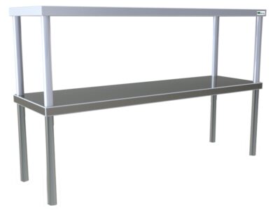 ÉTAGÈRE DE CHEF INOX - DOUBLE - LONG. 1200 MM
